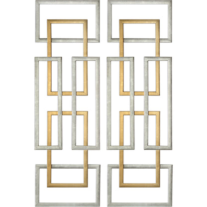 Aerin Geometric Wall Art (Set of 2) by Uttermost in multi. Made from iron in a modern style.