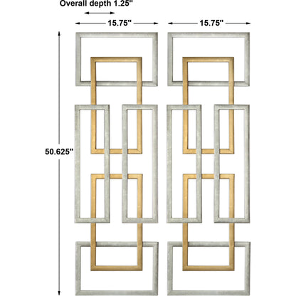 Aerin Geometric Wall Art by Uttermost in multi. Made from iron in a modern style.