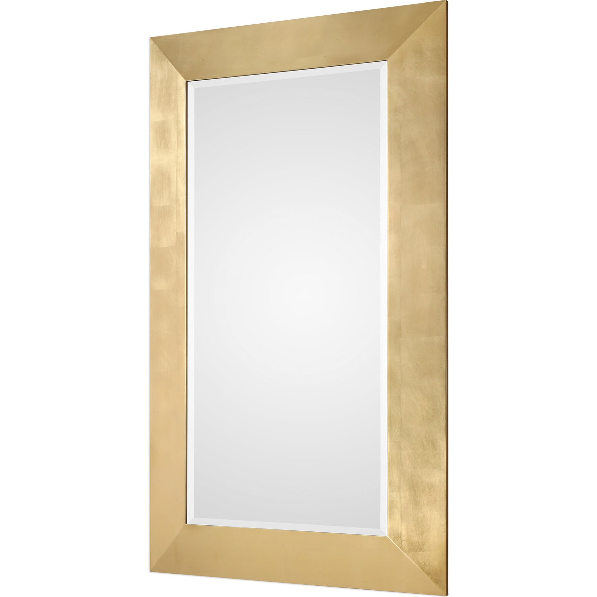 Chaney Mirror by Uttermost in gold. Made from pine, glass, mdf, paper in a modern style.