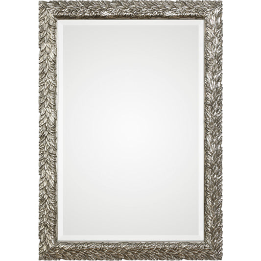 Evelina Mirror by Uttermost in silver. Made from mdf, glass, paper in a modern style.