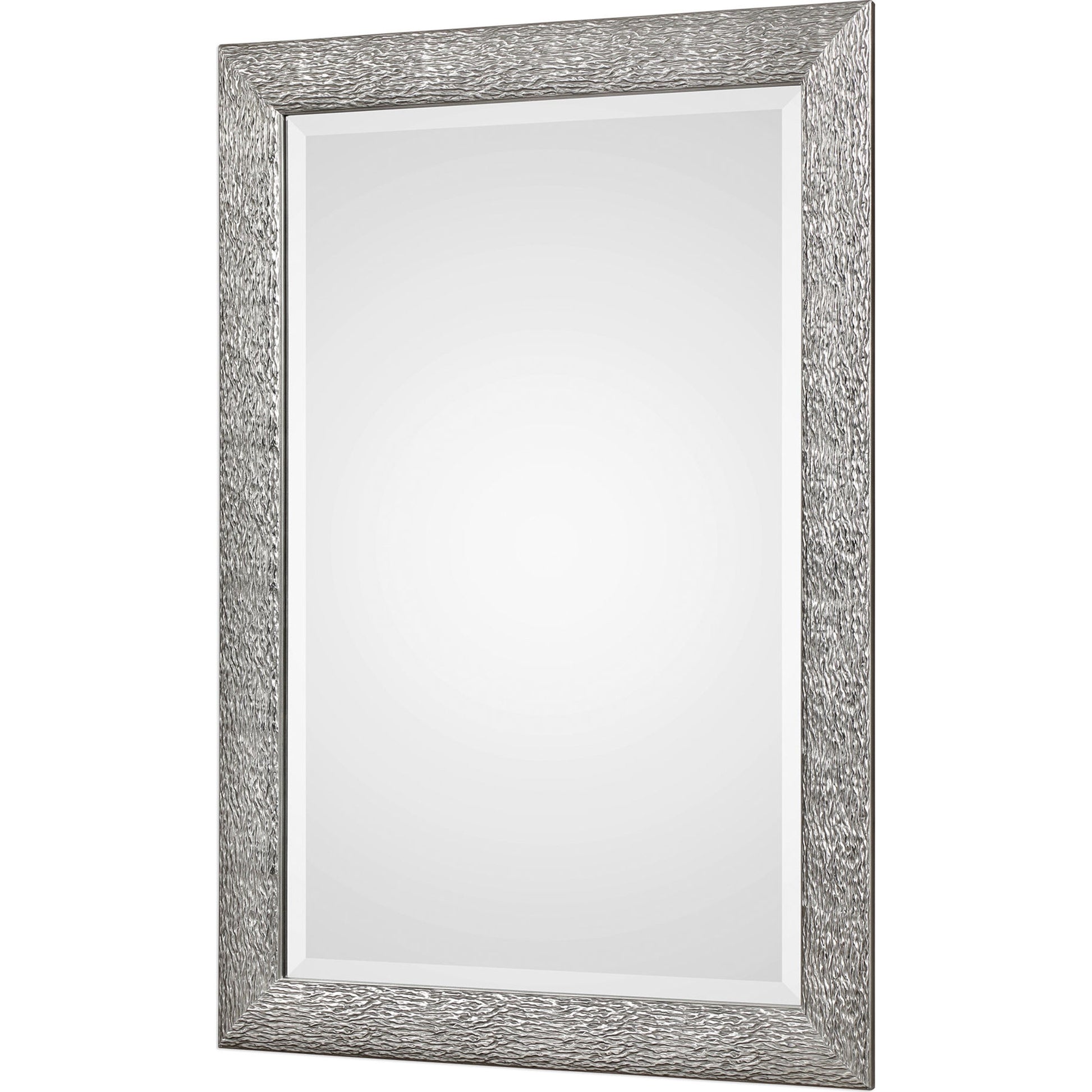 Mossley Mirror by Uttermost in silver. Made from mdf, glass, paper in a modern style.