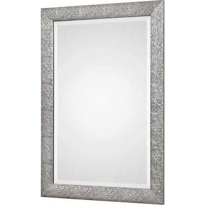 Mossley Mirror by Uttermost in silver. Made from mdf, glass, paper in a modern style.
