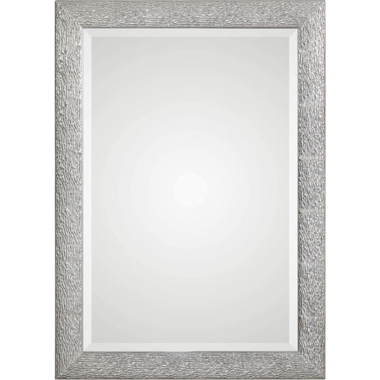 Mossley Mirror by Uttermost in silver. Made from mdf, glass, paper in a modern style.