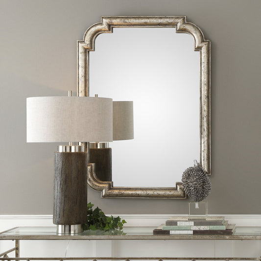 Calanna Mirror by Uttermost in silver. Made from mdf, mirror in a traditional style.