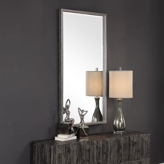 Gabelle Mirror by Uttermost in silver. Made from glass, mdf, paper in a transitional style.