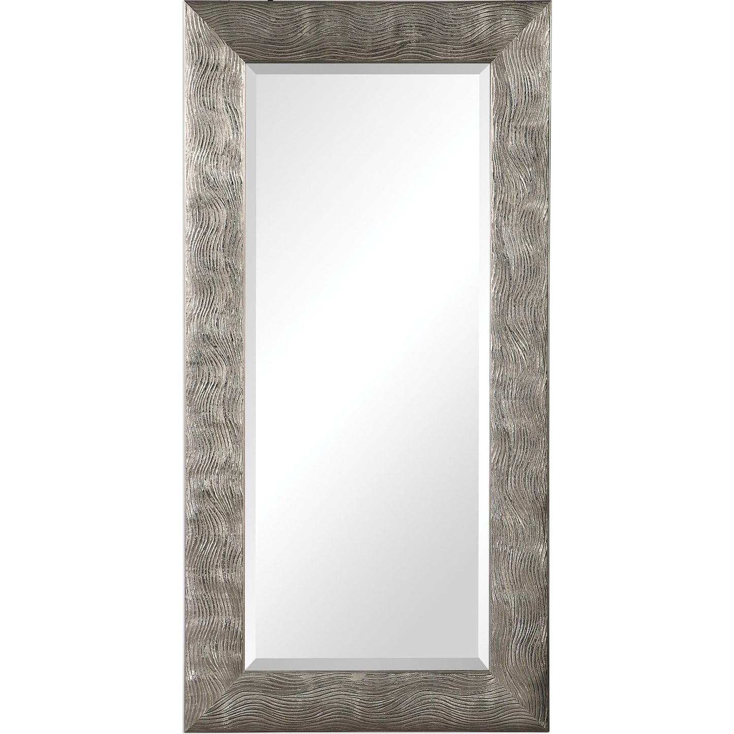 000 S-328827 | Primary Silo | Maeona Mirror by Uttermost in silver. Made from mdf, mirror, corrugated, kraft in a modern style.