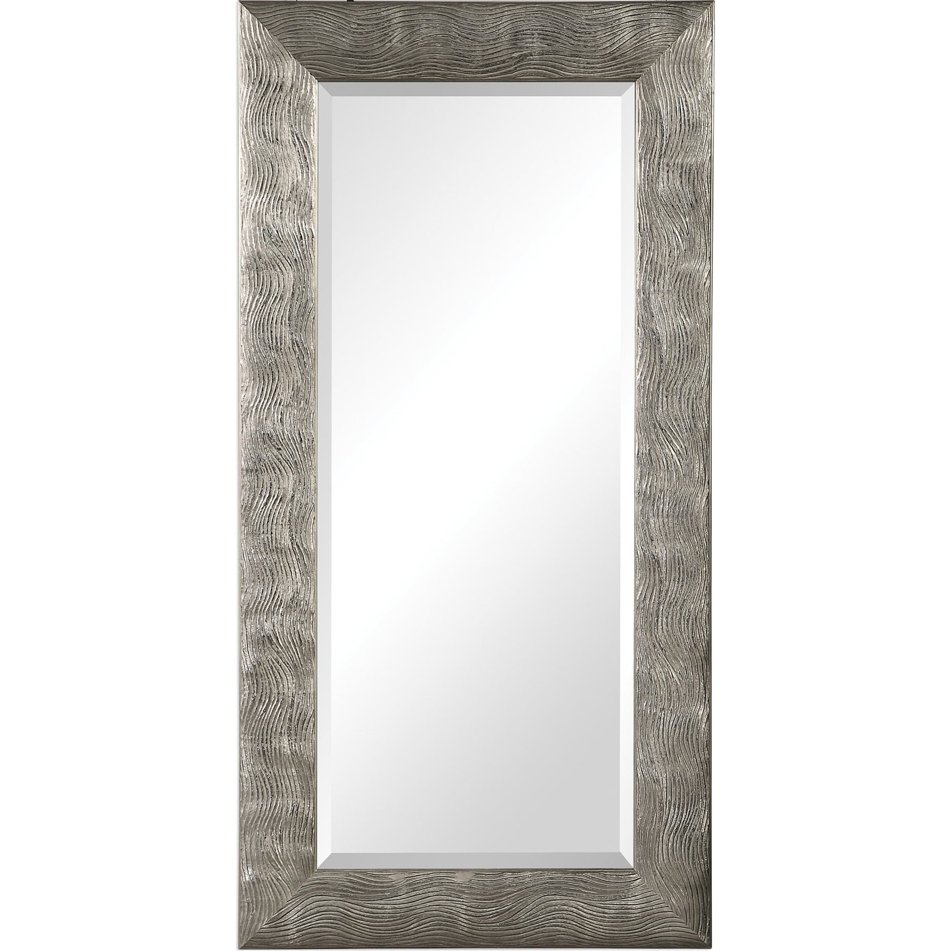 Maeona Mirror by Uttermost in silver. Made from mdf, mirror, corrugated, kraft in a modern style.