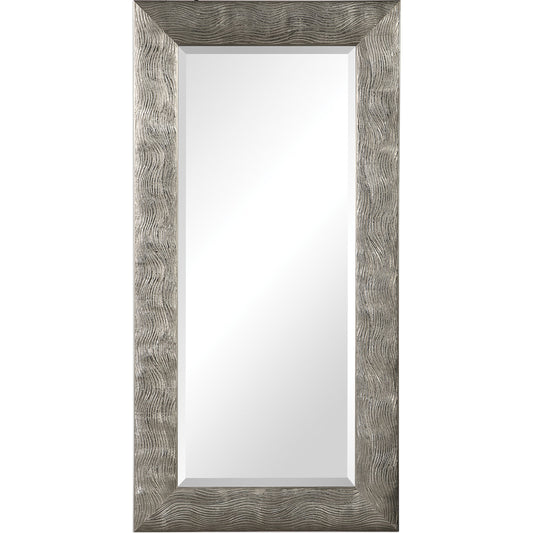 Maeona Mirror by Uttermost in silver. Made from mdf, mirror, corrugated, kraft in a modern style.