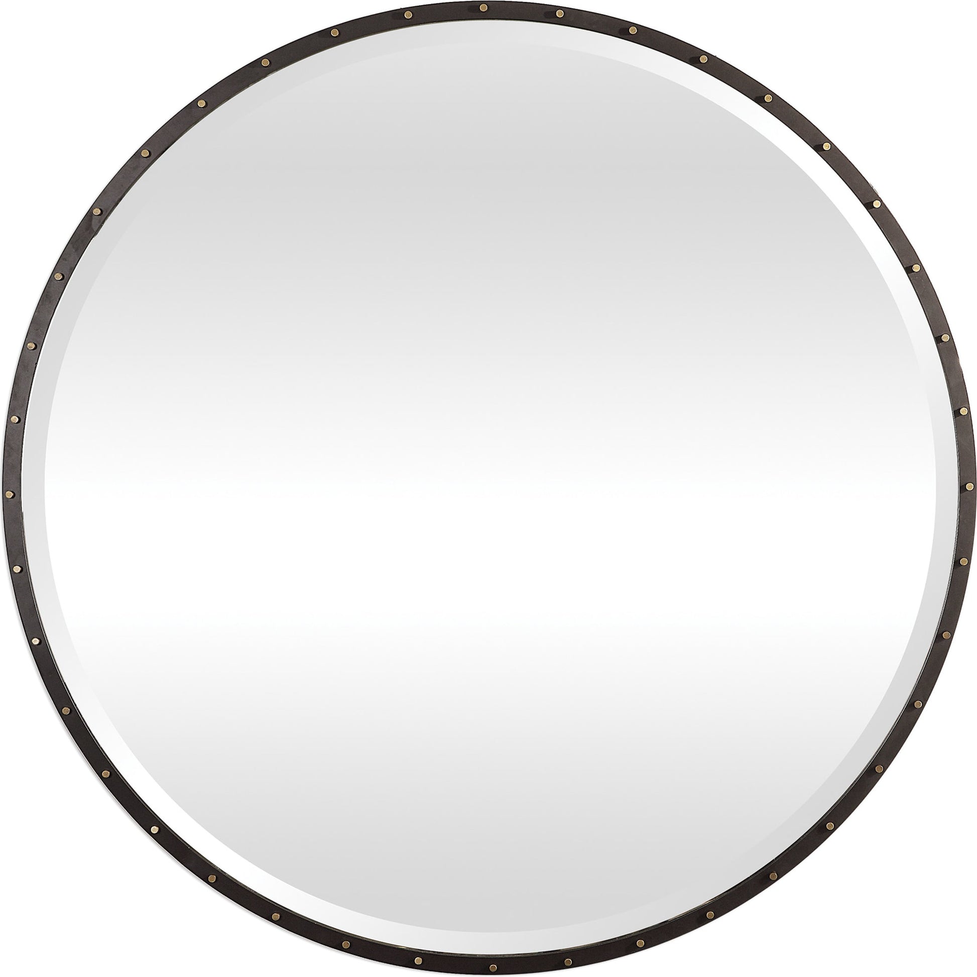 Benedo Round Mirror by Uttermost. Made from metal, mirror in a modern style.