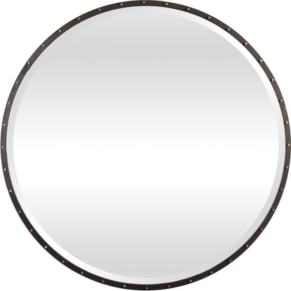 Benedo Round Mirror by Uttermost. Made from metal, mirror in a modern style.