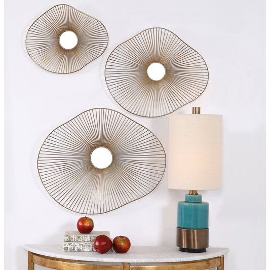 Avarie Wall Art by Uttermost in multi and gold. Made from iron, glass in a modern style.