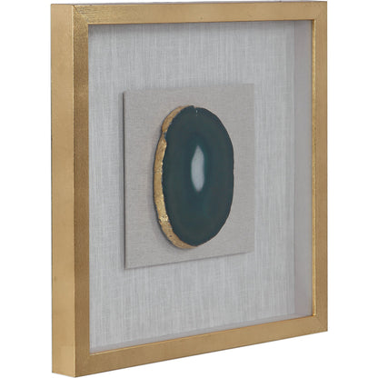 Keeva Agate Stone Shadow Box by Uttermost. Made from pine, agate, glass, mdf, linen in a eclectic & global style.