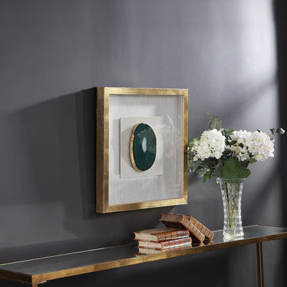 Keeva Agate Stone Shadow Box by Uttermost. Made from pine, agate, glass, mdf, linen in a eclectic & global style.