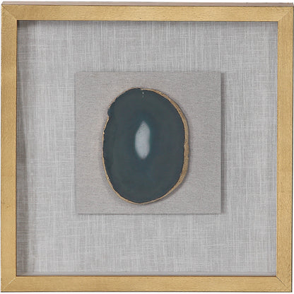 Keeva Agate Stone Shadow Box by Uttermost. Made from pine, agate, glass, mdf, linen in a eclectic & global style.