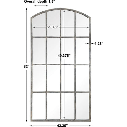 Amiel Ivory Arched Mirror by Uttermost. Made from metal, glass, mdf in a cottage & farmhouse style.