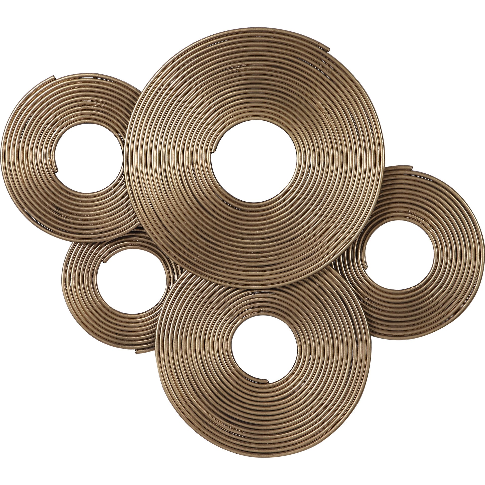 Ahmet Rings Wall Decor by Uttermost in gold. Made from iron in a eclectic & global style.