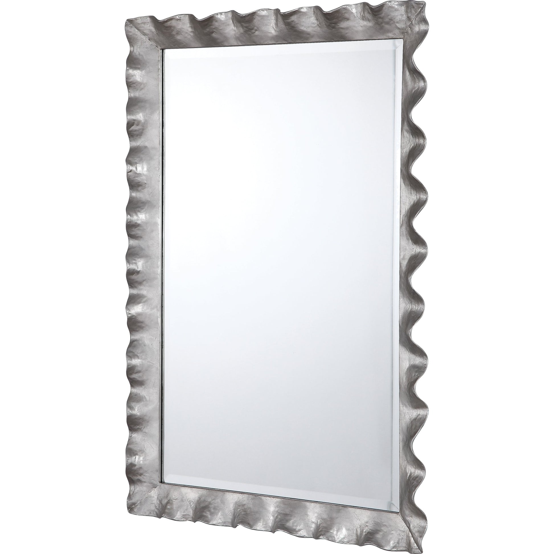 Haya Vanity Mirror by Uttermost in silver. Made from mirror, iron, mdf in a transitional style.