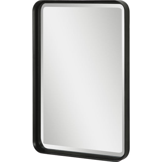 Croften Vanity Mirror by Uttermost in black. Made from mirror, iron, mdf in a modern style.