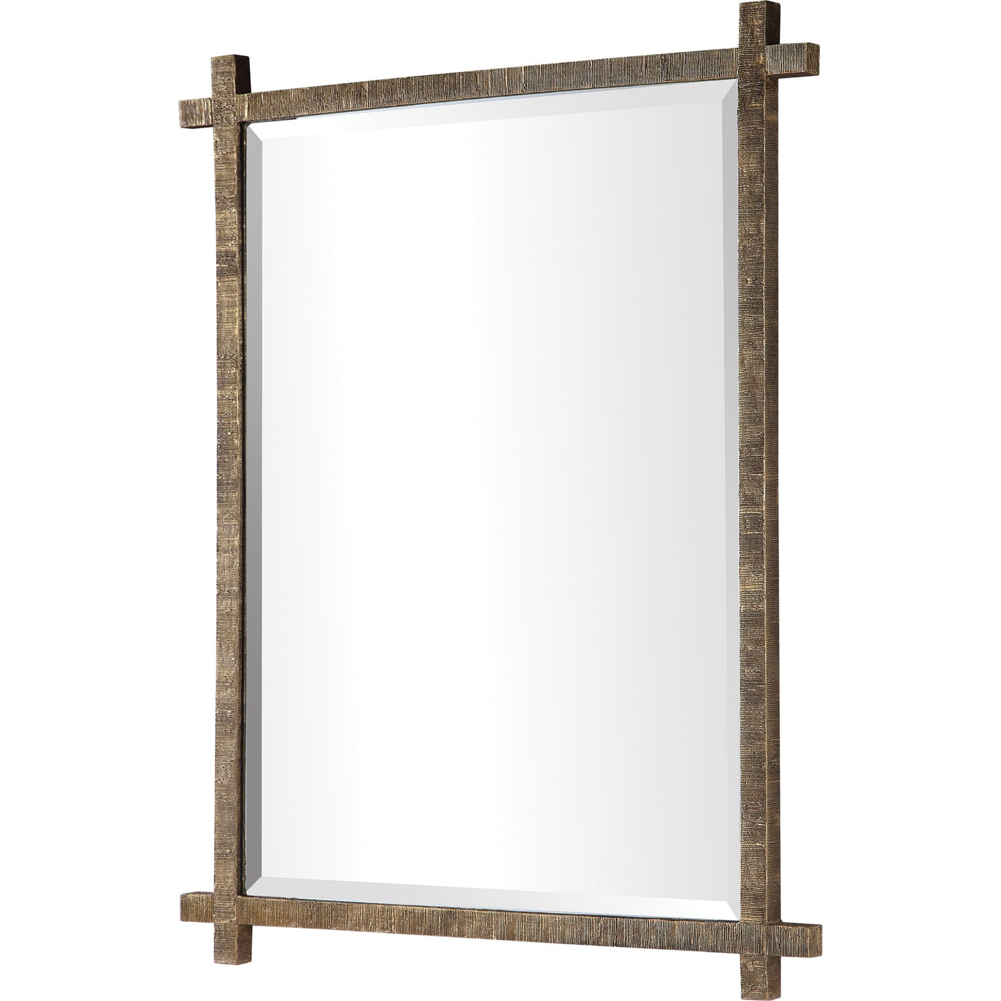 001 SR-388896 | Primary Silo | Abanu Vanity Mirror by Uttermost in gold. Made from resin, mdf, mirror in a modern style.