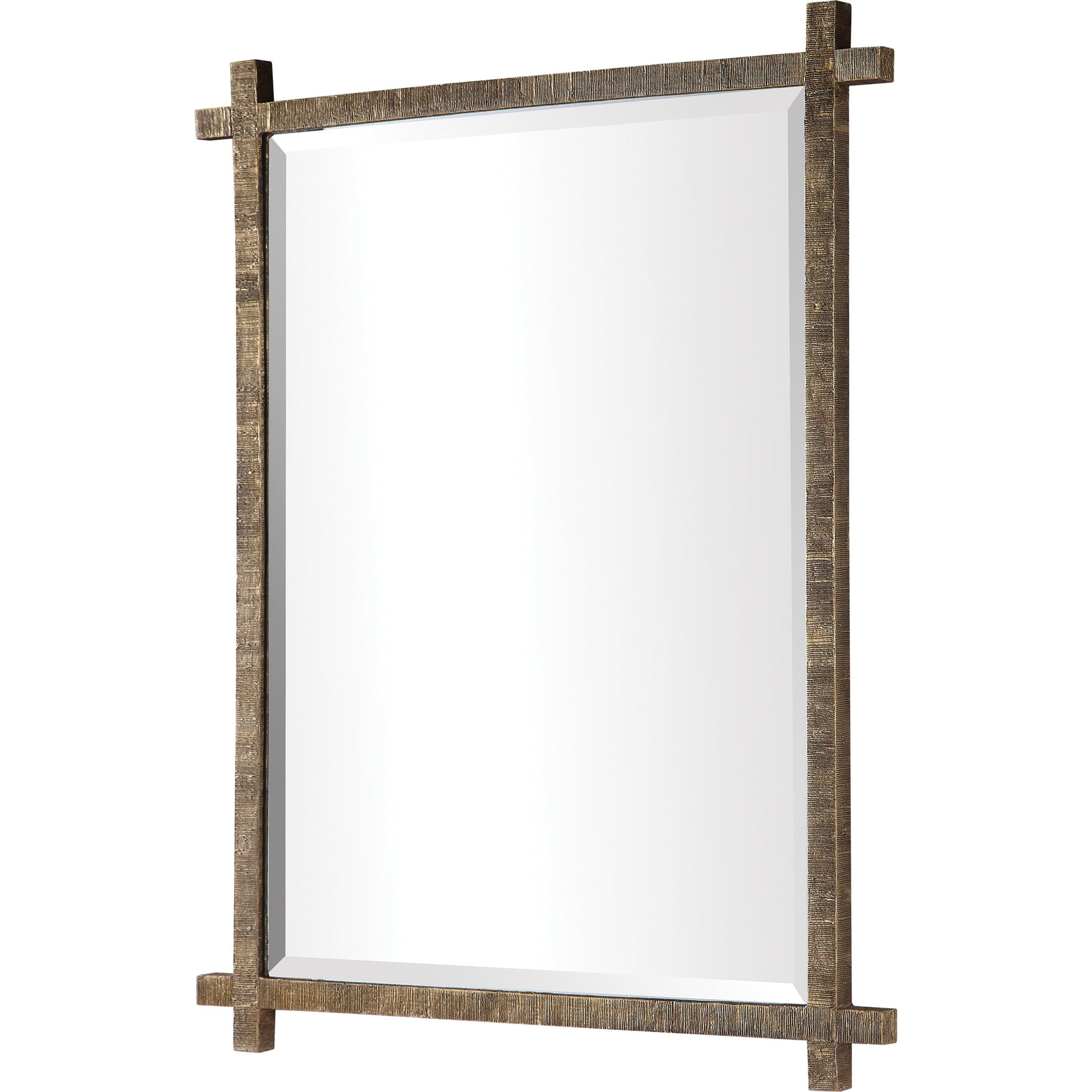 Abanu Vanity Mirror by Uttermost in gold. Made from resin, mdf, mirror in a modern style.