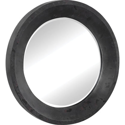 Frazier Mirror by Uttermost in dark gray. Made from mdf, nail, glass in a modern style.
