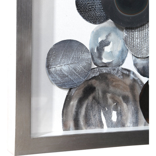 Kella Shadow Box by Uttermost in silver. Made from pinewood, mdf, glass, iron, acrylic in a eclectic & global style.