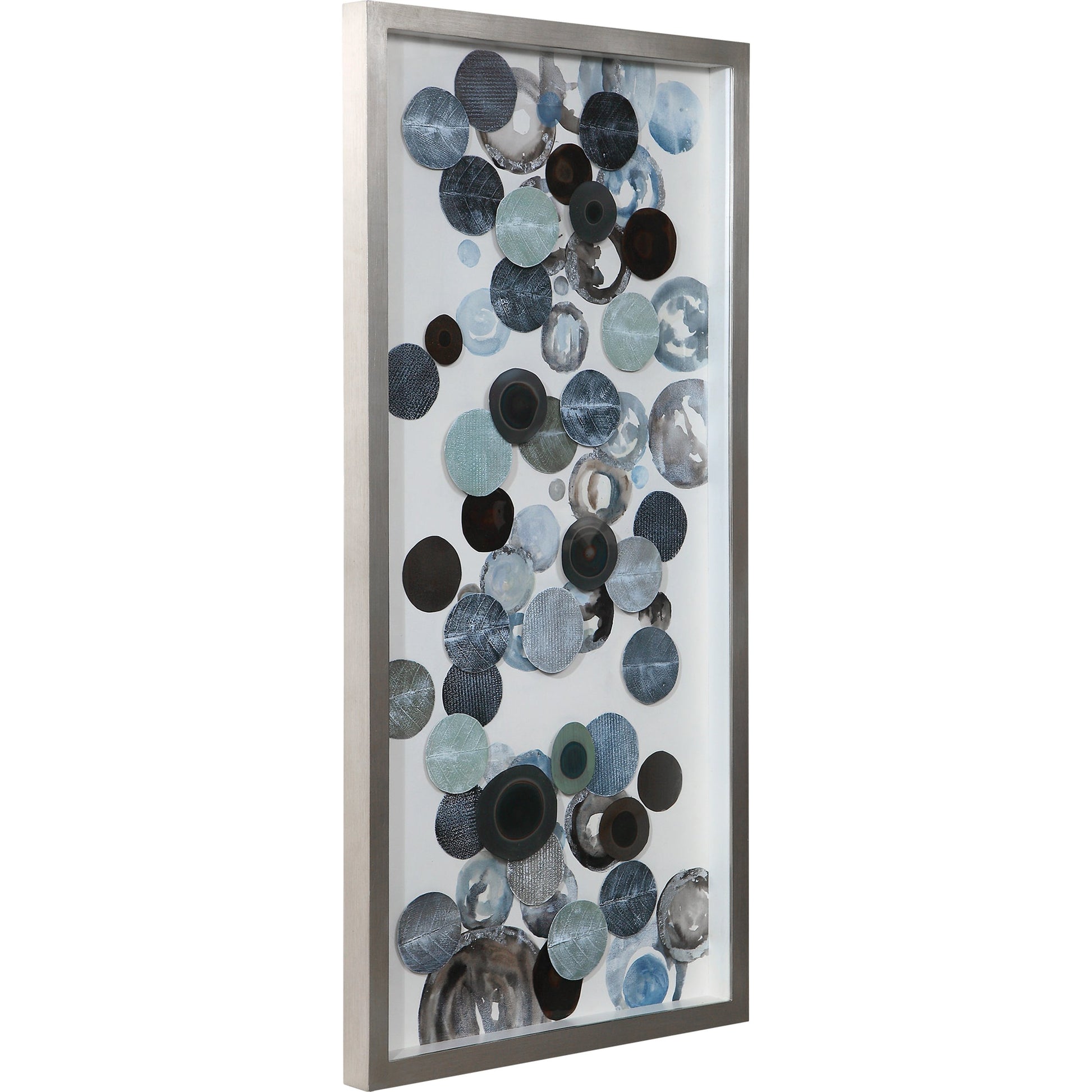 Kella Shadow Box by Uttermost in silver. Made from pinewood, mdf, glass, iron, acrylic in a eclectic & global style.