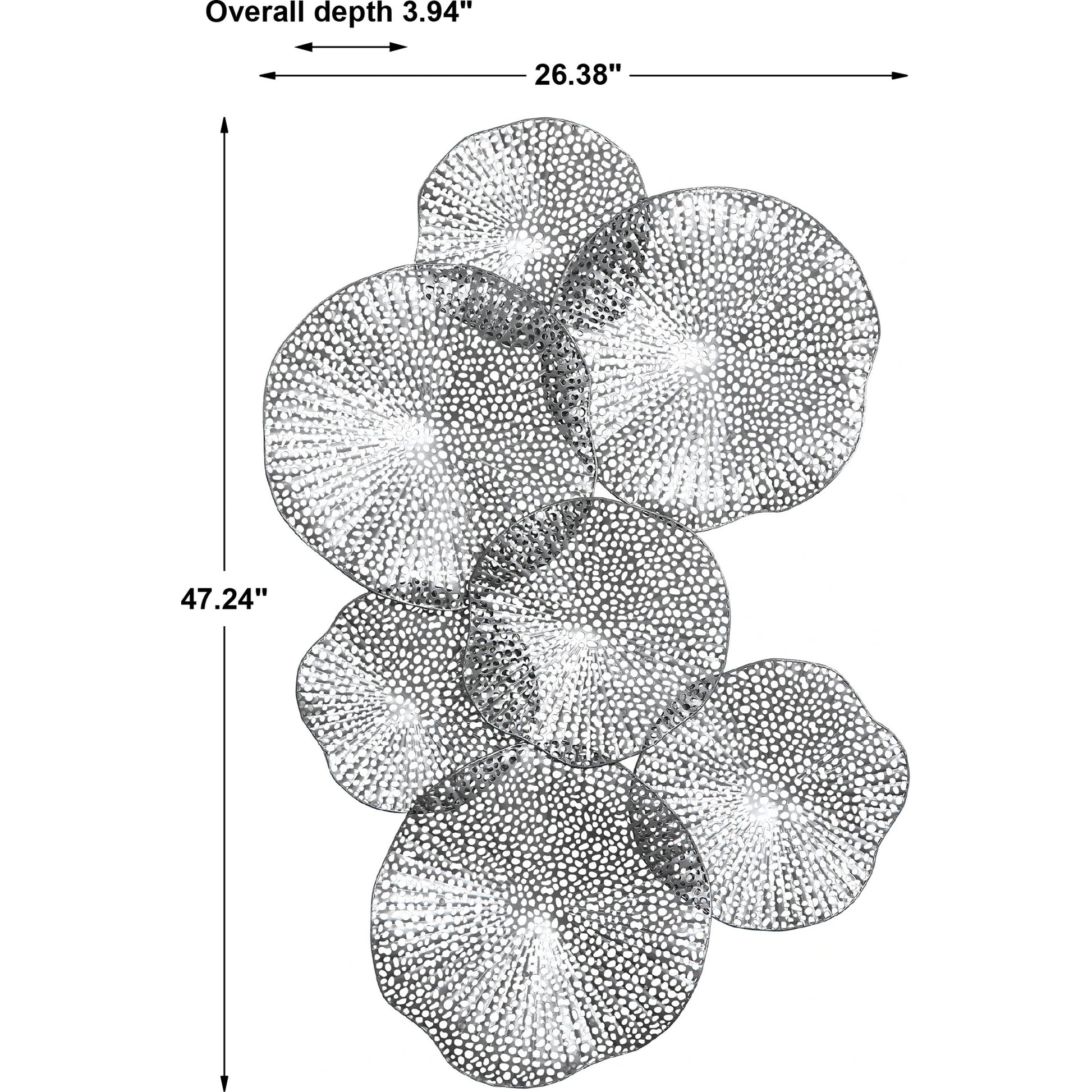 Ripley Metal Leaf Wall Art by Uttermost. Made from iron in a modern style.