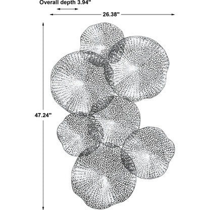 Ripley Metal Leaf Wall Art by Uttermost. Made from iron in a modern style.