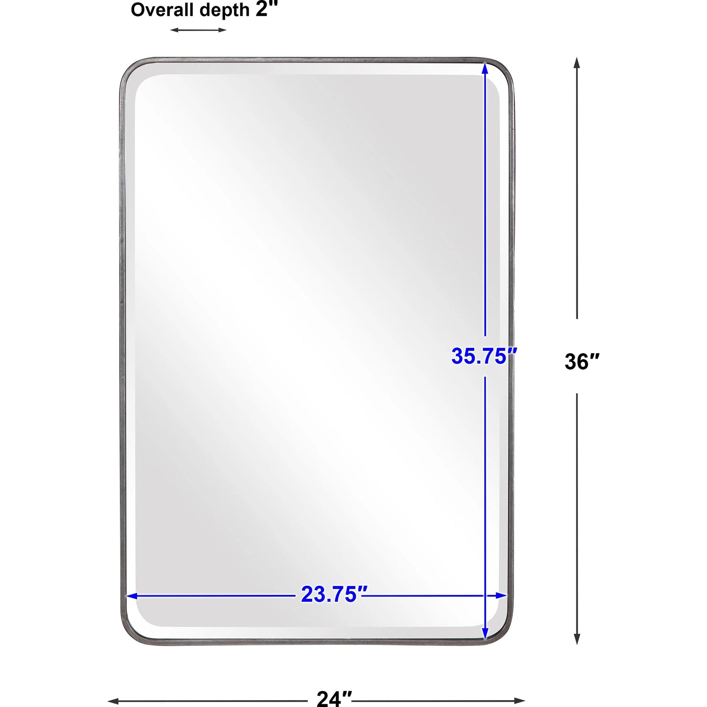 004 SR-766603 | Additional Silo | Aramis Silver Mirror by Uttermost in silver. Made from iron, glass, mdf in a modern style.