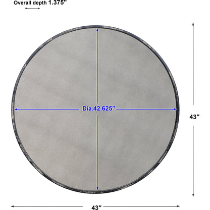 Argand Industrial Round Mirror by Uttermost. Made from metal, mdf, glass in a modern style.