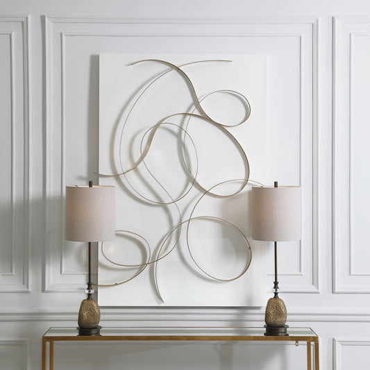 Freehand Modern Wall Panel by Uttermost in metal. Made from iron in a modern style.