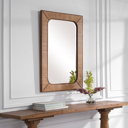 Tahiti Rattan Mirror by Uttermost. Made from fir wood, mdf, rattan, mirror in a eclectic & global style.