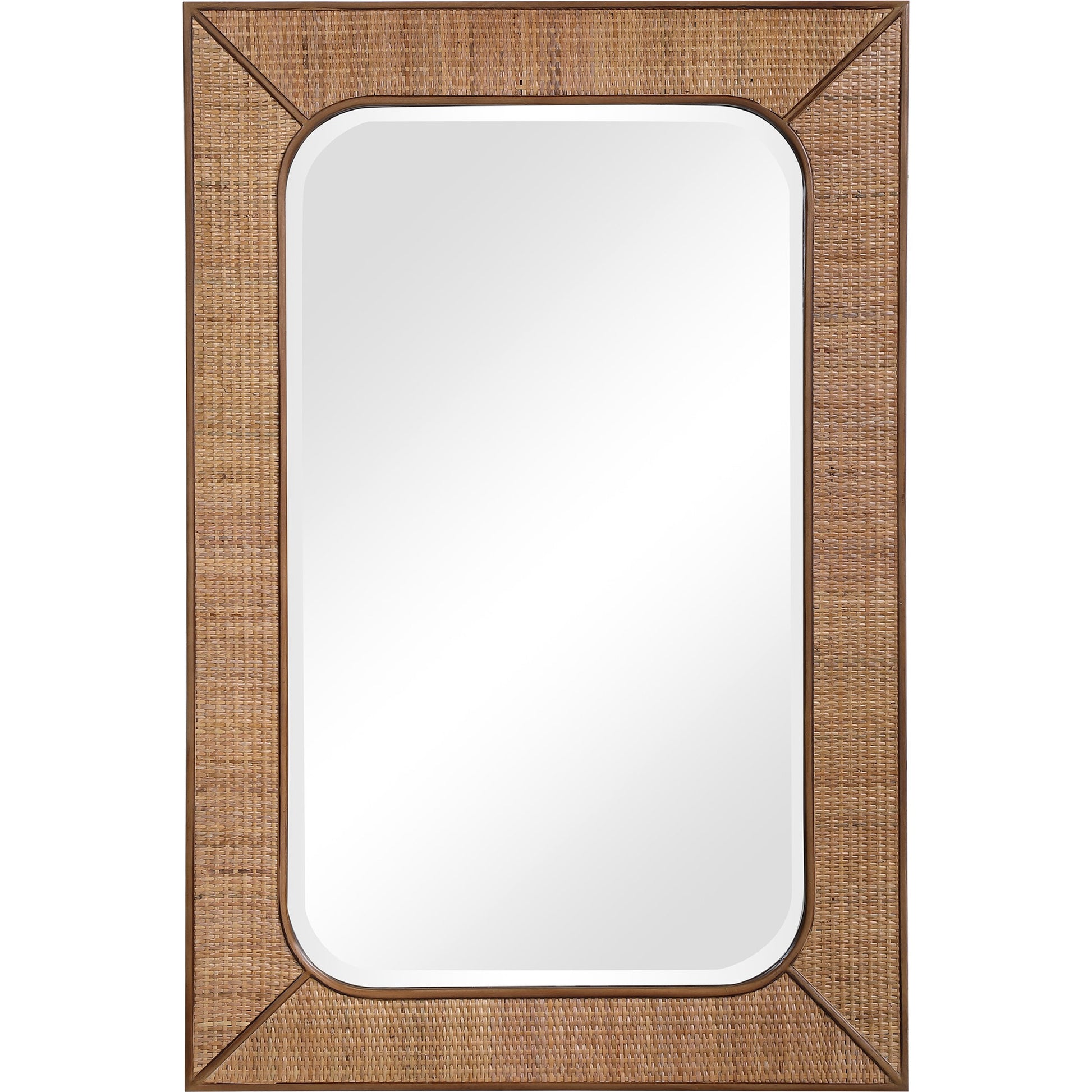 Tahiti Rattan Mirror by Uttermost. Made from fir wood, mdf, rattan, mirror in a eclectic & global style.