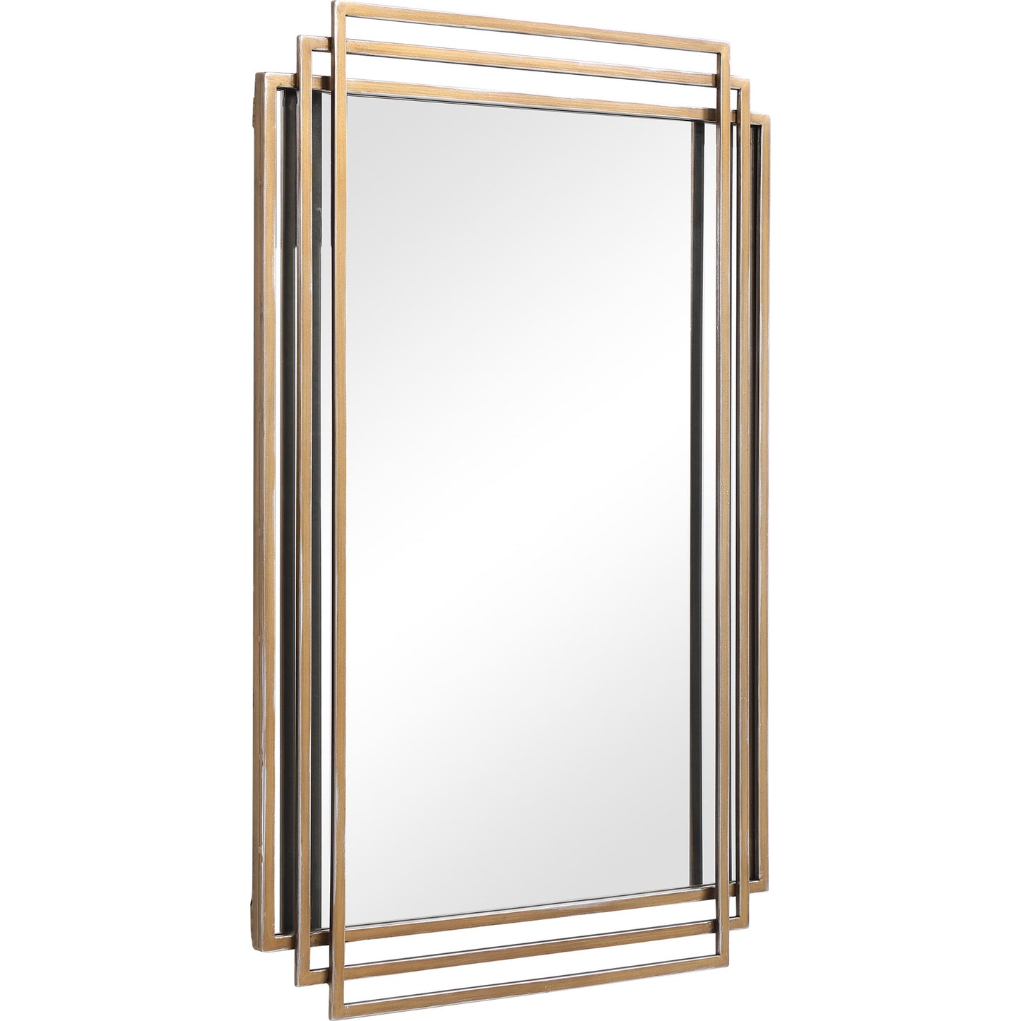 001 SR-897240 | Primary Silo | Amherst Brushed Mirror by Uttermost in gold. Made from iron, mdf, mirror in a transitional style.