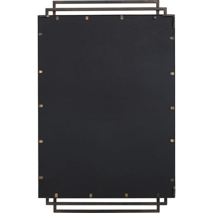 Amherst Brushed Mirror by Uttermost in gold. Made from iron, mdf, mirror in a transitional style.