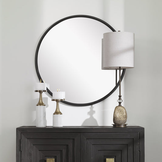 Belham Mirror by Uttermost in iron. Made from mdf, iron, mirror in a modern style.