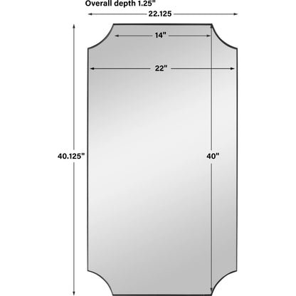 Lennox Scalloped Corner Mirror by Uttermost. Made from unique in a transitional style.