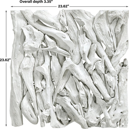 Rio Wood Wall Decor by Uttermost in whitewashed. Made from teak branch 100% in a eclectic & global style.