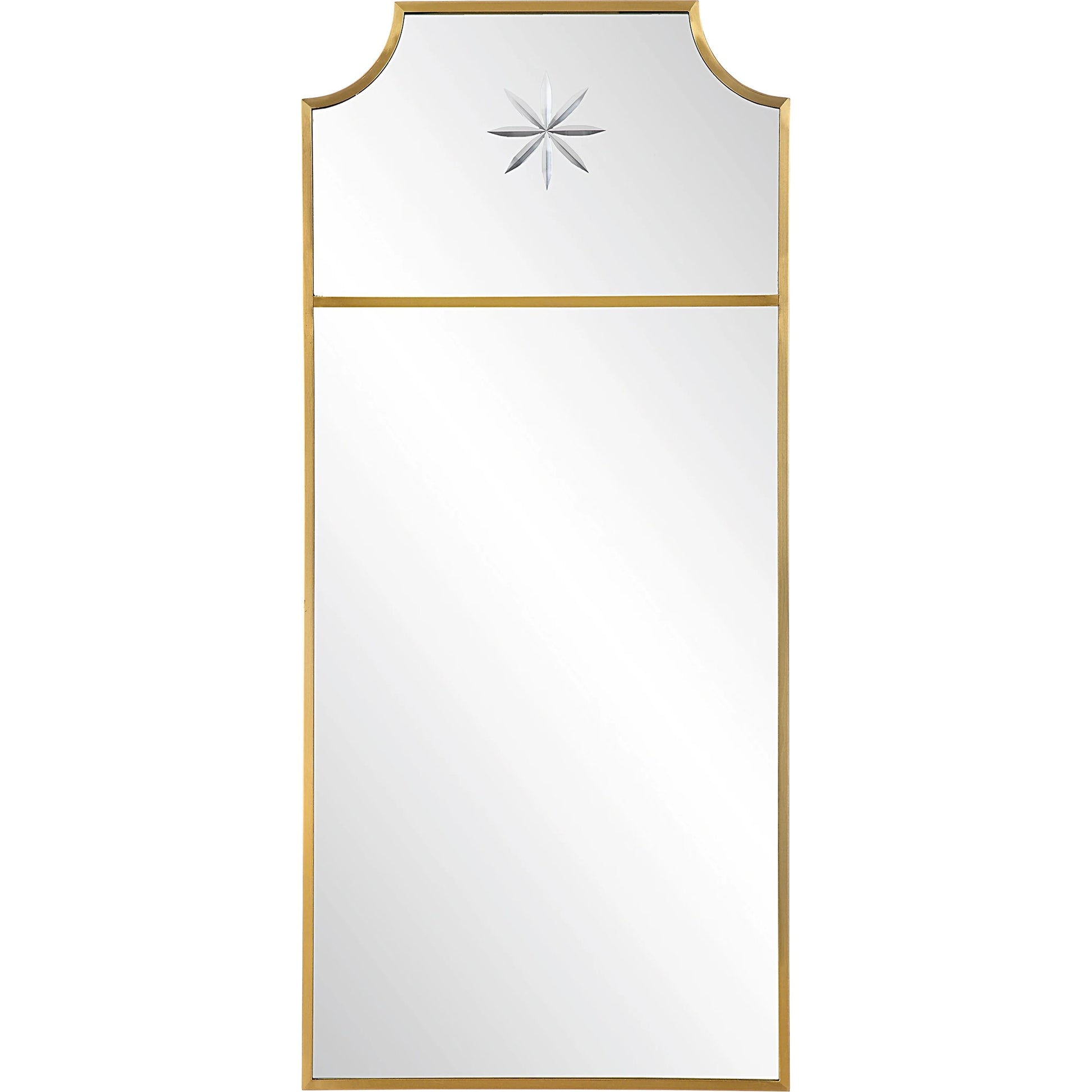 Caddington Mirror by Uttermost in brass. Made from stainless steel, glass, mdf in a transitional style.