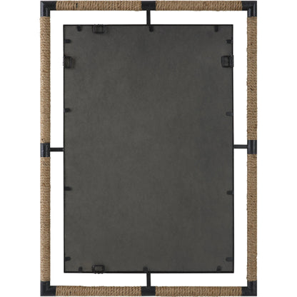 Melville & Rope Mirror by Uttermost in rust black. Made from mirror, iron, jute, mdf in a modern style.