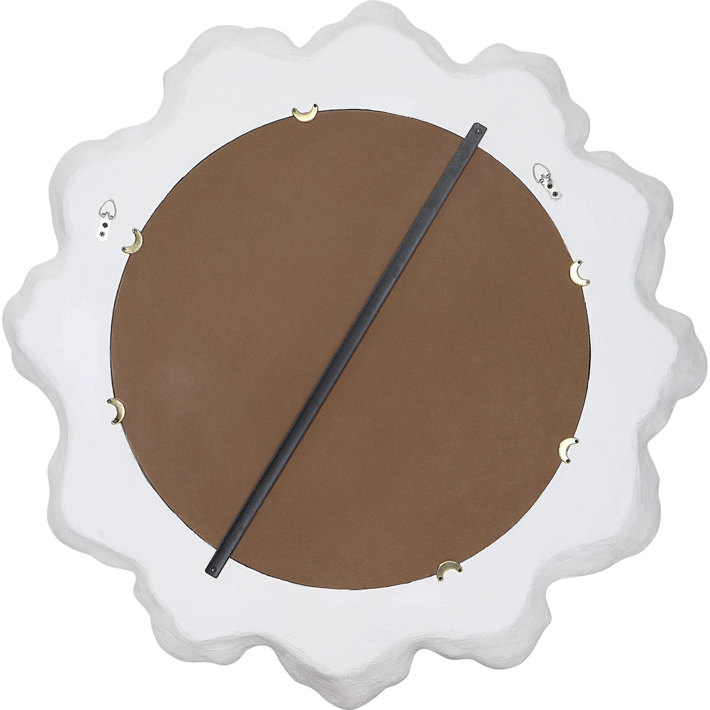 002 SI-1923590 | Closeup | Sea Coral Round Mirror by Uttermost in white. Made from resin, glass, mdf in a coastal style.