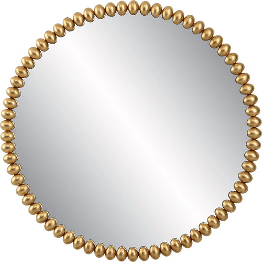 Byzantine Mirror by Uttermost in gold. Made from mirror, iron, mdf in a transitional style.