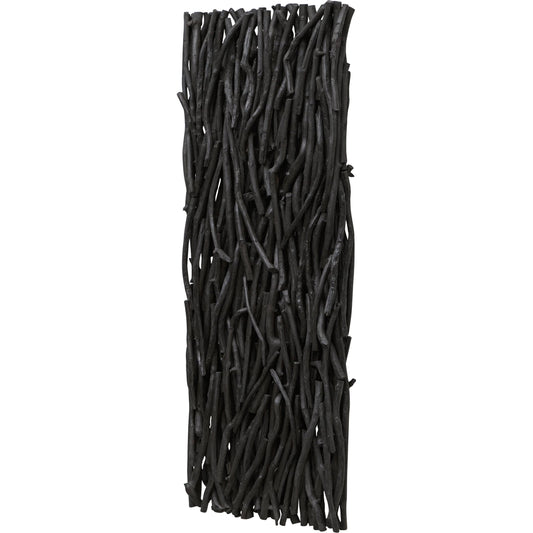 Gathered Wall Decor by Uttermost in black teak. Made from teak branch in a modern style.