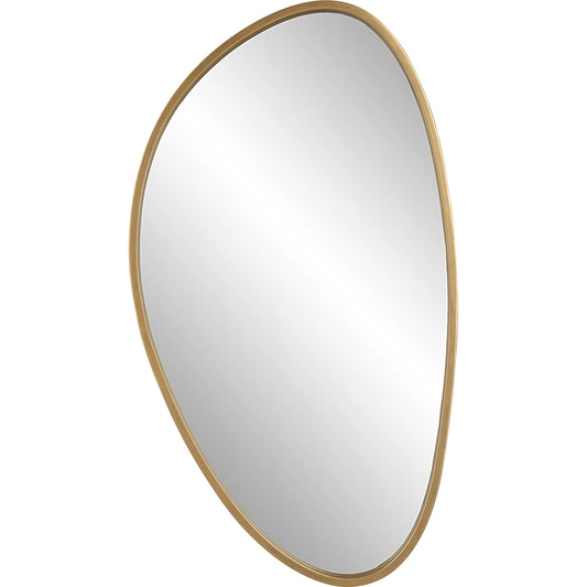 Boomerang Mirror by Uttermost in gold. Made from glass, iron, mdf in a modern style.