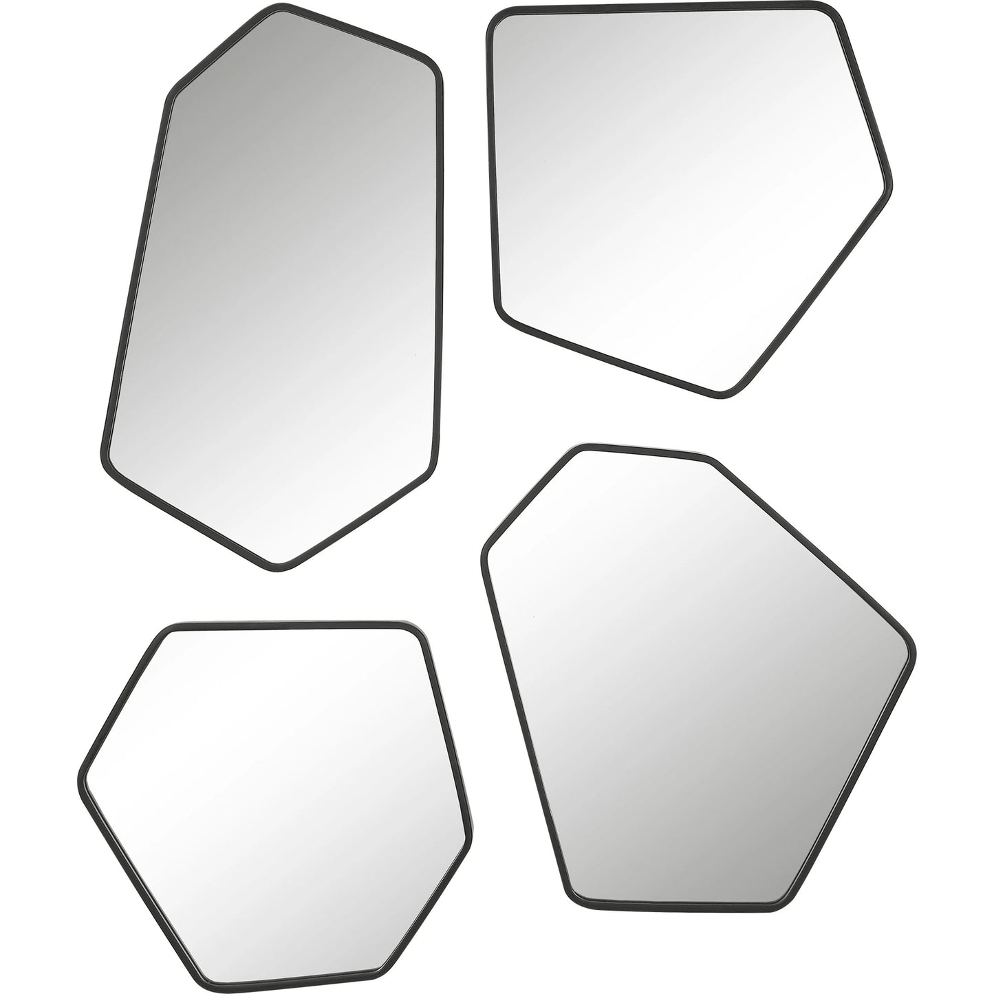 001 SI-1923603 | Primary Silo | Linneah Mirrors by Uttermost in black. Made from mirror, iron, mdf in a modern style.