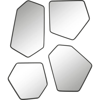 Linneah Mirrors by Uttermost in black. Made from mirror, iron, mdf in a modern style.