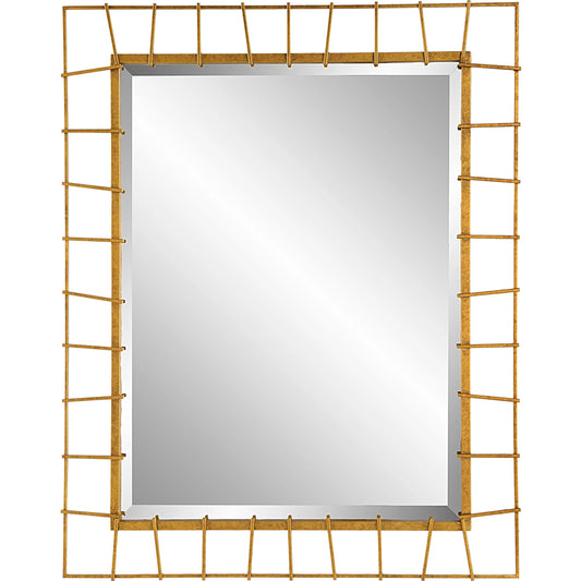 Townsend Mirror by Uttermost in gold. Made from iron, mirror, mdf in a modern style.