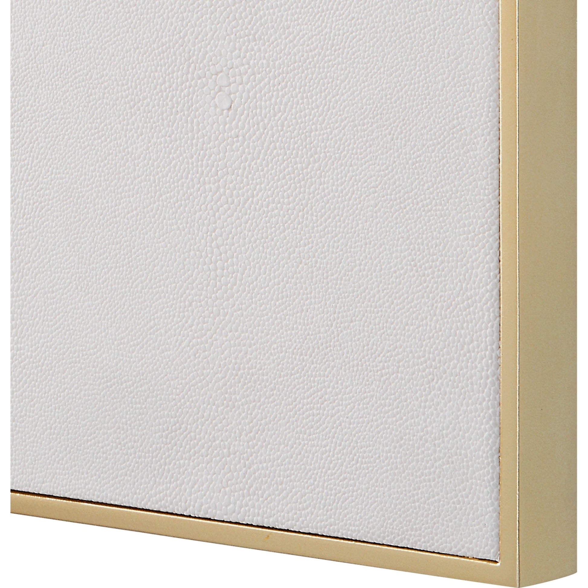 Cyprus Square Mirror by Uttermost in gold. Made from mirror, mdf, pu leather in a modern style.