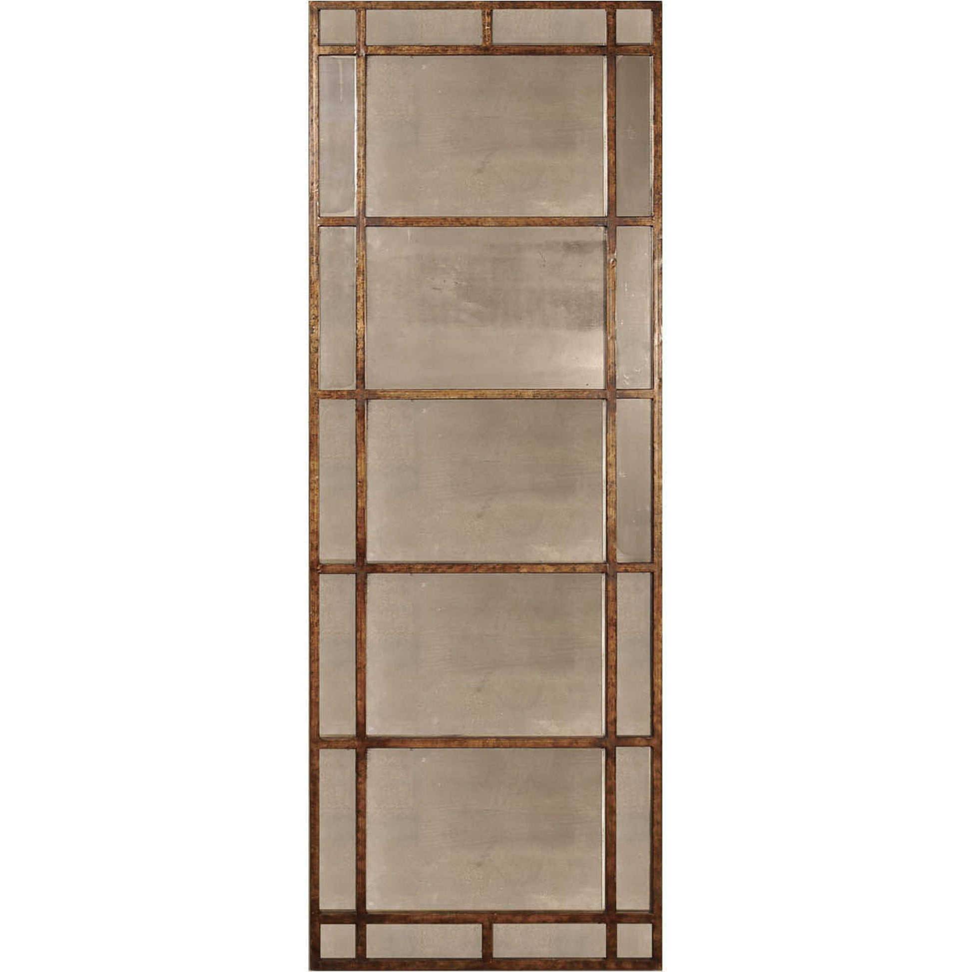 Avidan Mirror by Uttermost in gold. Made from metal in a modern style.